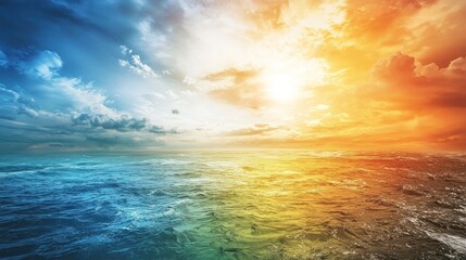 A conceptual diagram of Earthâ€™s climate zones with color-coded regions, highlighting areas experiencing abnormal temperature shifts due to climate change.