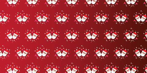 Festive Christmas Seamless Background Design. Cute Santa Claus Holiday Repeating Pattern. Christmas Celebration Pattern with Santa Icons. Cartoon Santa Repeating Pattern Design.