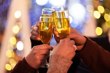 Happy christmas or new year Party Champagne