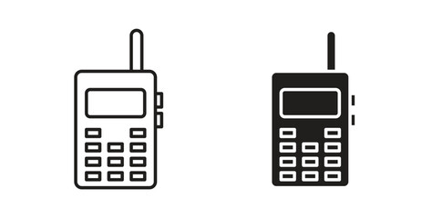 Walkie talkie icon Isolated flat vector in outline collection on white background