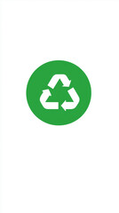 Minimal recycling symbol representing sustainability, eco-friendly practices, waste reduction, environmental responsibility, green initiatives and circular economy concepts