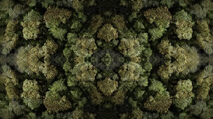 Abstract fractal pattern of green and brown organic texture, nature art