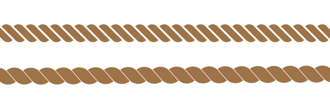 Rope brush pattern. Rope collections Ropes in knotting style. Knit patterns and rope brushes set.