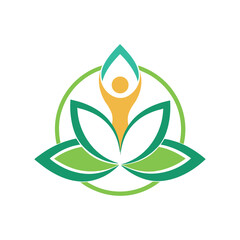 modern yoga logo design lotus theme
