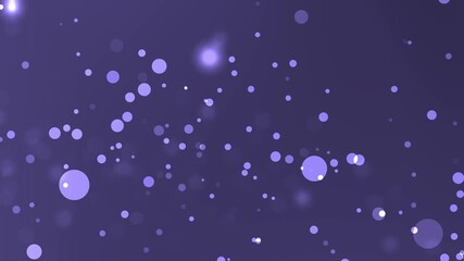Purple background featuring scattered bokeh lights. Suitable for festive designs, party invitations, or abstract concepts. Creative and captivating.
