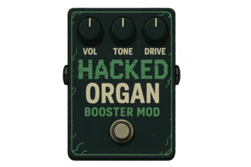 Hacked organ booster mod guitar pedal effect