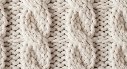 Cozy knitted wool texture in white and cream for warm winter holiday vibes