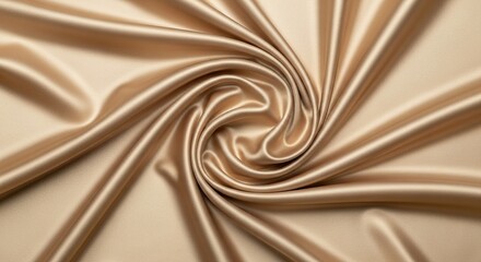 Elegant champagne gold satin fabric with soft waves perfect for holiday celebrations and special occasions