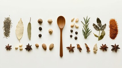 An assortment of culinary spices featuring vibrant colors and textures.