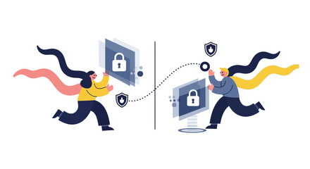 Secure Digital Communication and Data Transfer Concept