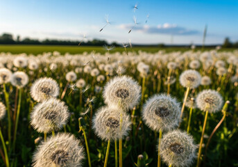 dandelions on a meadow