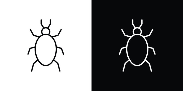 Bedbug icon. Black illustration isolated for graphic and web design.