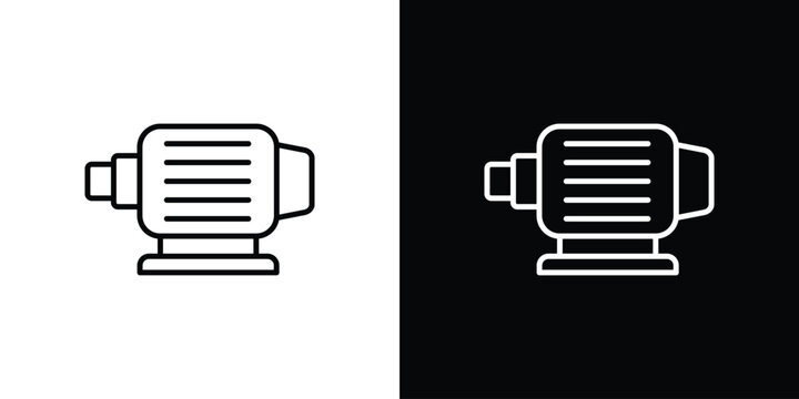 Car alternator icon. Black illustration isolated for graphic and web design.