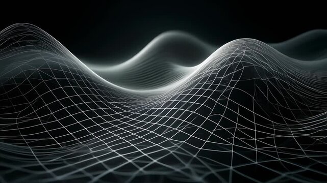 Abstract Black and White Wave Pattern Design for Modern Digital Backgrounds
