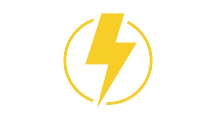 Lightning bolt animation symbolizing electricity, power, and clean green energy. Modern eco-concept for renewable power, efficiency, sustainability, and eco-friendly technology visuals.