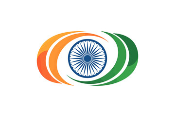 Dynamic india flag concept, ashoka chakra symbol, national pride