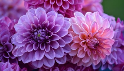 purple and pink dahlia flowers in a closed state