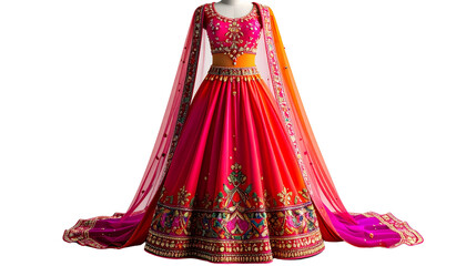 Studio-Polished Red Bridal Lehenga with Golden Zari Work