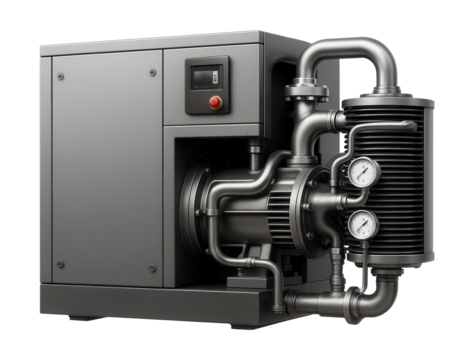 Screw compressor featuring an integrated heat recovery system for energy reuse in power