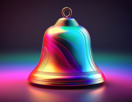 vibrant 3d bell with gradient colors