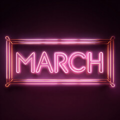 Neon March 8 Luxury Pink Banner