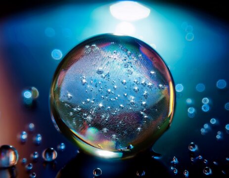 macro shot of water bubble