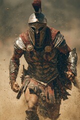 Naklejka premium Fierce Spartan warrior