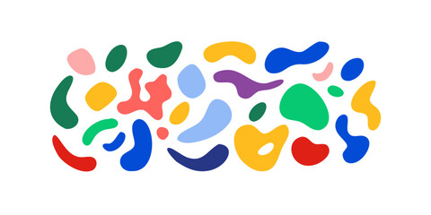 Multicolor abstract blob doodles irregular fluid shapes 2
