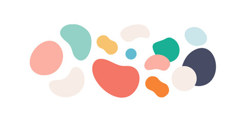 Organic Abstract Shapes In Pastel Colors organic shapes
