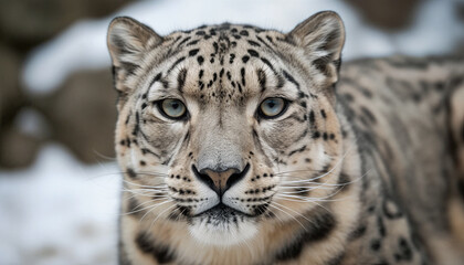 Obraz premium Commercial Shot of Wildlife Featuring Textured Facial Features and Intelligent Eyes