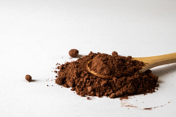 Dutch Natural Cocoa Powder Isolated