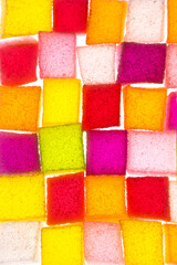 Assortment of colorful fruit jelly candy