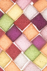 Assortment of colorful fruit jelly candy