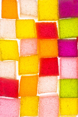 Assortment of colorful fruit jelly candy