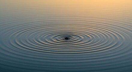 The abstract beauty of concentric ripples in water.