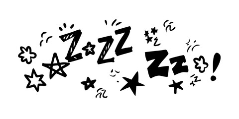 Naklejka premium Playful Black Doodle Comic Vector Set