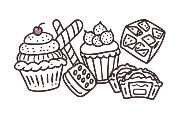 Sweet Treats Doodle Collection cupcake cookie