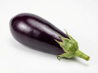 Whole Aubergine Macro Shot with Deep Violet Color