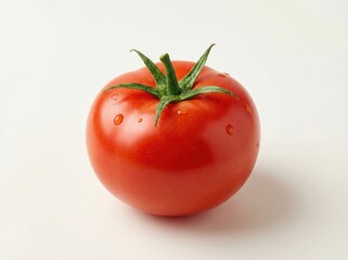 Juicy Whole Tomato Macro Shot with Vibrant Color