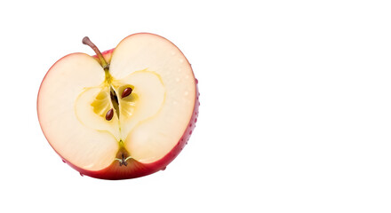 Apple slice isolated on PNG background.