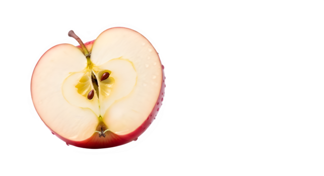 Apple slice isolated on PNG background. - Powered by Adobe