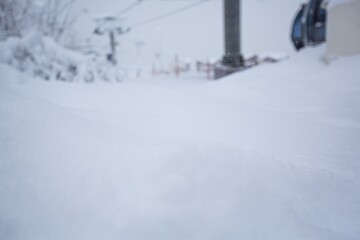 Winter sport concept. Skiers and snowboarders having at ski resort.