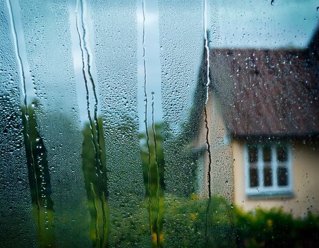 watching rain through a window