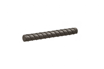 Rebar steel bar reinforcement construction material on transparent background
