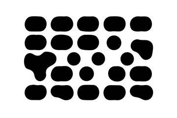 Two abstract geometric shapes on white background element 1