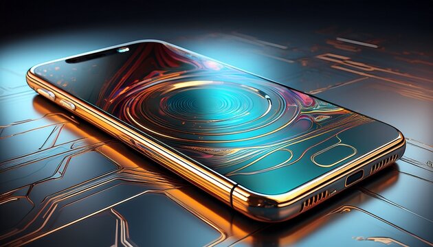 metallic phone shows polished surface reflects light ideal for tech product photography gadget review visuals or technology themed social media