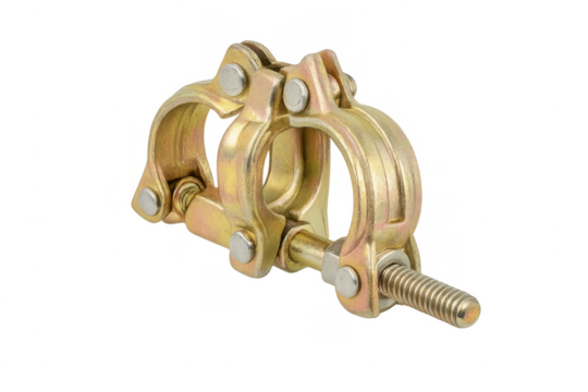 Scaffolding coupler clamp isolated on transparent background