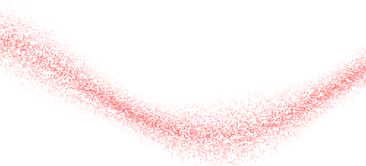 Abstract Red Particle Wave on Transparent Background for Design and Illustration