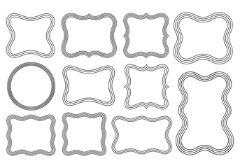 Collection of ornate decorative borders and frames