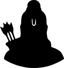 Unique Lord Ram Minimal Silhouette Logos in Pure Black Vector